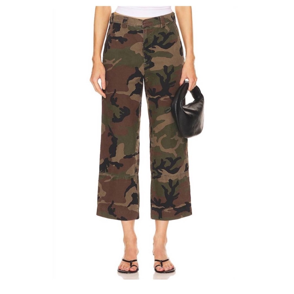 SPRWMN Dark Camo Slash Pocket Trousers Size Small Cargo Cotton Utility